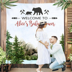 Lofaris Personalized Forest Hill Welcome Baby Shower Backdrop