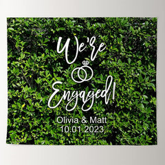 Lofaris Personalized Grass Wall Wedding Photo Backdrop