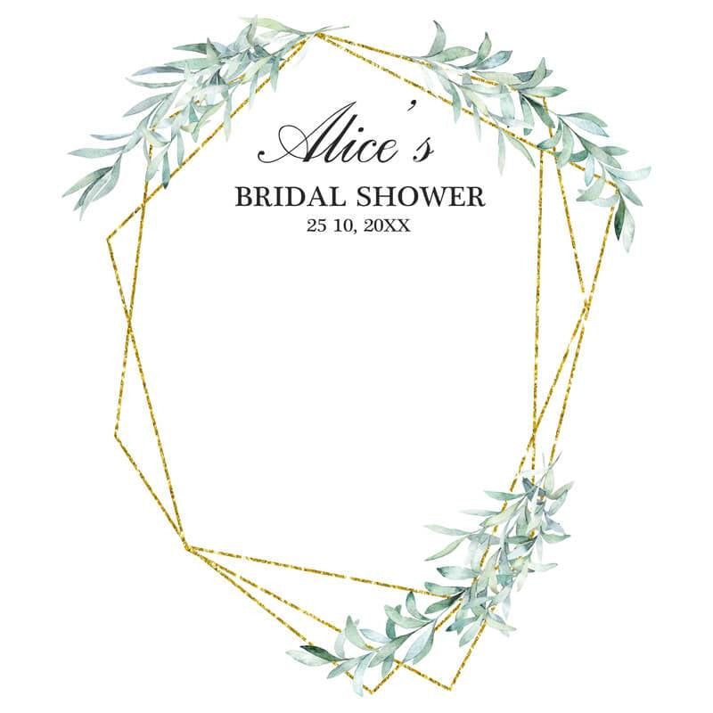 Lofaris Personalized Greenery Wreath Bridal Shower Backdrop for Party