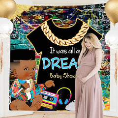Lofaris Personalized Hip Hop Graffiti Baby Shower Backdrop