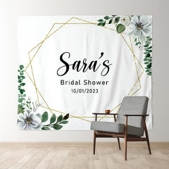 Lofaris Personalized Leaves Bridal Shower Wedding Backdrop Banner
