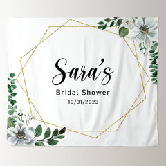Lofaris Personalized Leaves Bridal Shower Wedding Backdrop Banner