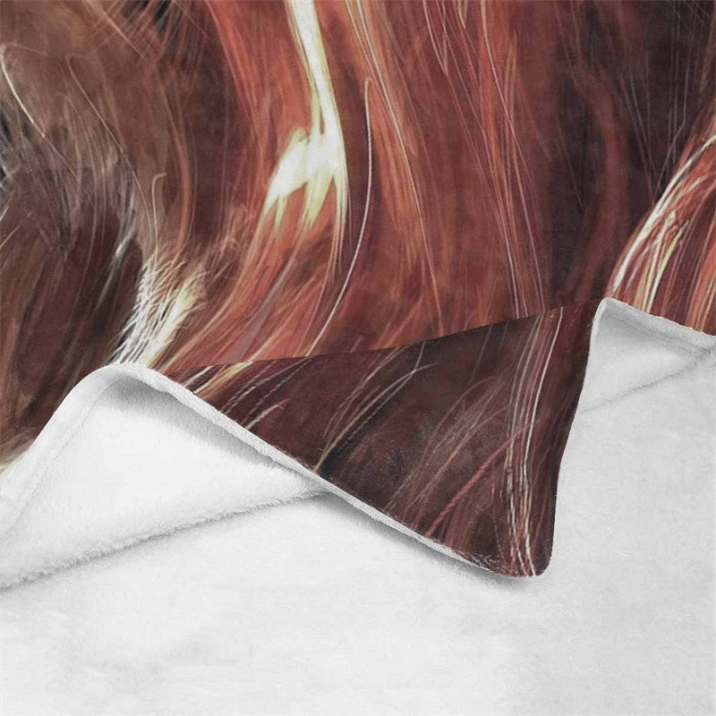 Lofaris Personalized Lion Face Portrait Throw Blanket