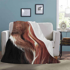 Lofaris Personalized Lion Face Portrait Throw Blanket