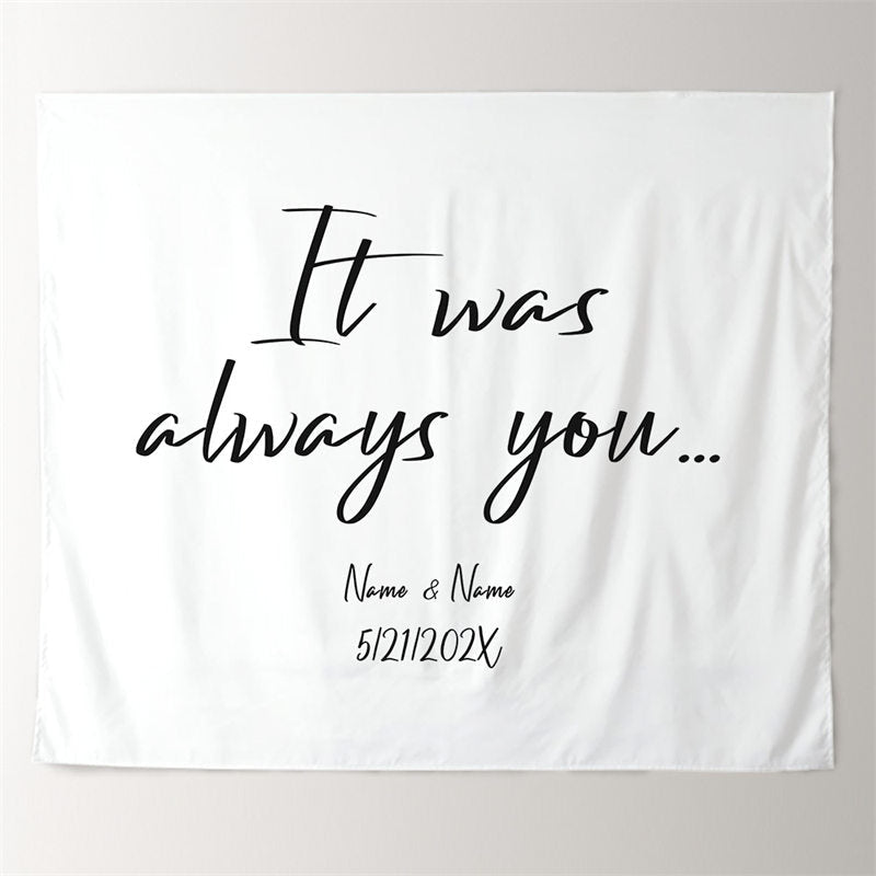 Lofaris Personalized Modern Minimalist Wedding Backdrop for Ceremony