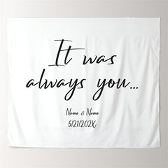 Lofaris Personalized Modern Minimalist Wedding Backdrop for Ceremony