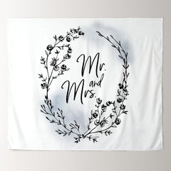 Lofaris Personalized Mystical Floral Mr And Mrs Wedding Backdrop