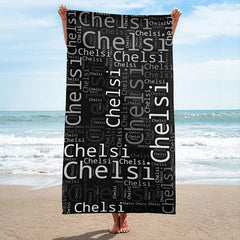 Lofaris Personalized Name And Summer Fun Design Beach Towel