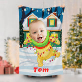 Lofaris Personalized Name House Winnie Play Snow Beach Towel