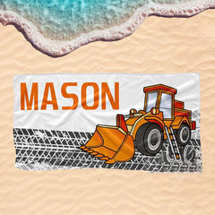 Lofaris Personalized Name Large Truck Beach Towel