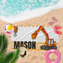 Lofaris Personalized Name Large Truck Beach Towel