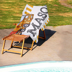 Lofaris Personalized Name Large Truck Beach Towel