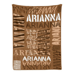 Lofaris Personalized Name Rustic Color Blanket Family Gift