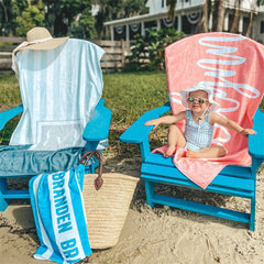 Lofaris Personalized Name Solid Color Beach Towel as Gift