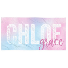 Lofaris Personalized Name Summertime Party Photo Beach Towel