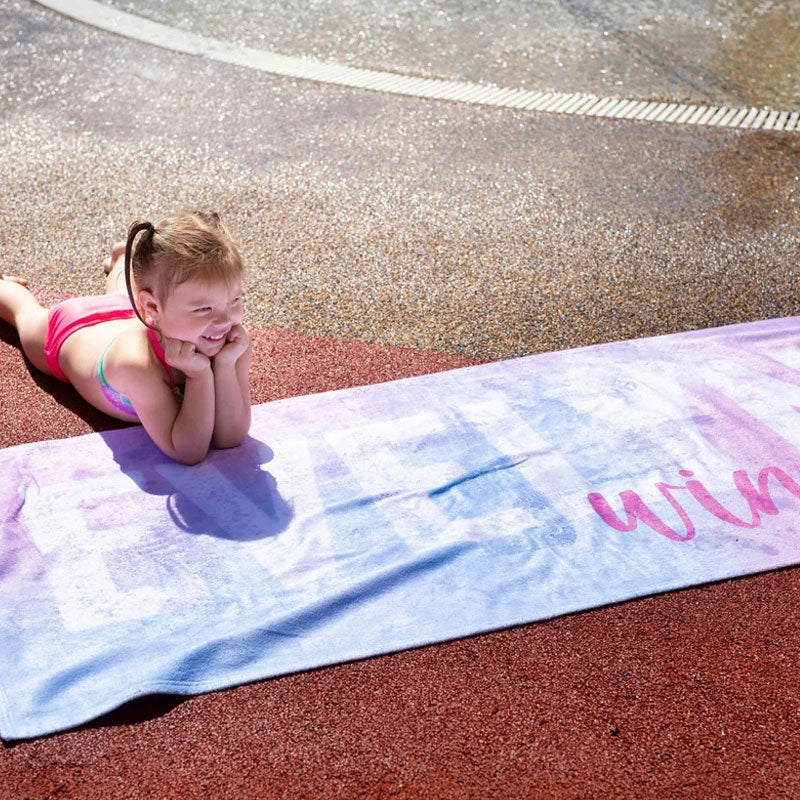 Lofaris Personalized Name Summertime Party Photo Beach Towel