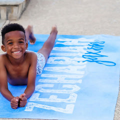Lofaris Personalized Name Summertime Party Photo Beach Towel
