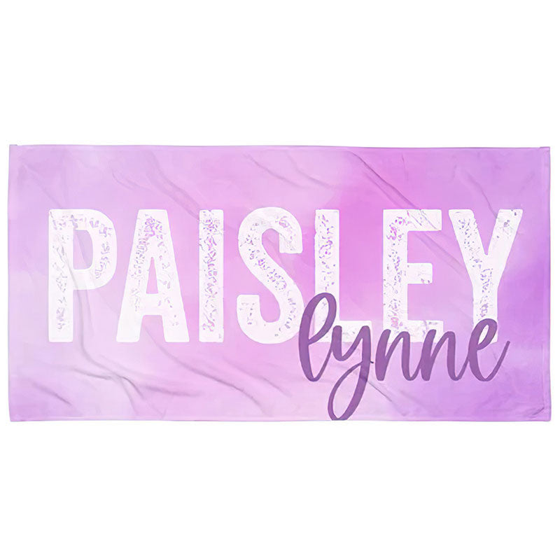 Lofaris Personalized Name Summertime Party Photo Beach Towel