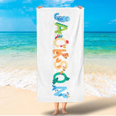 Lofaris Personalized Popular Colorful Name Summer Beach Towel