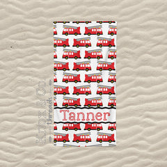 Lofaris Personalized Popular Vehicles Boys Beach Towel