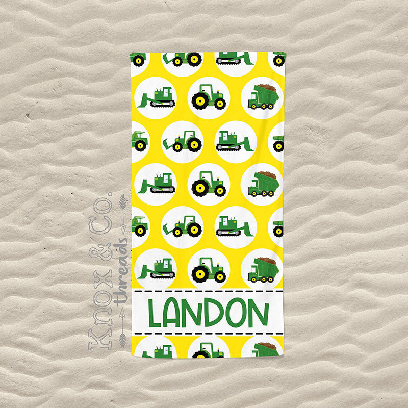 Lofaris Personalized Popular Vehicles Boys Beach Towel