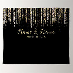 Lofaris Personalized Rustic Decor Lights Wedding Sign Backdrop