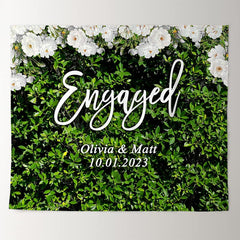 Lofaris Personalized Rustic Hedge Wedding Backdrop Decor