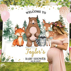 Lofaris Personalized Safari Animals Baby Shower Backdrop