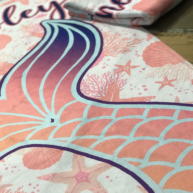 Lofaris Personalized Sea World Mermaid Beach Towel