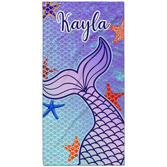 Lofaris Personalized Sea World Mermaid Beach Towel
