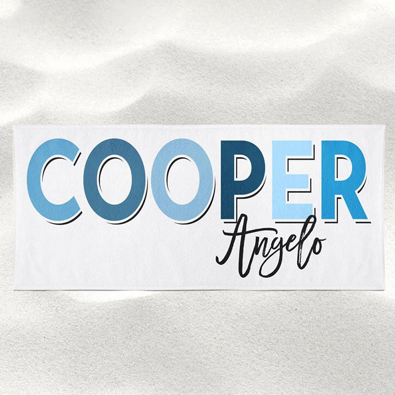 Lofaris Personalized Simple Colorful Name Summer Beach Towel