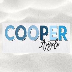 Lofaris Personalized Simple Colorful Name Summer Beach Towel