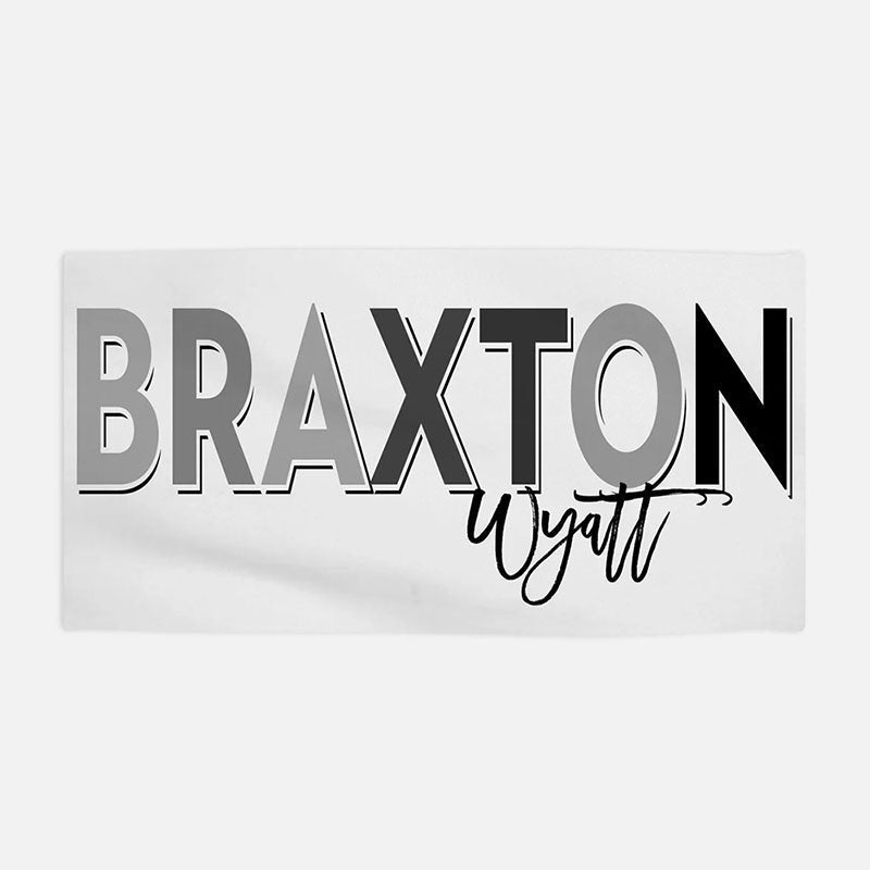 Lofaris Personalized Simple Colorful Name Summer Beach Towel