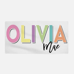 Lofaris Personalized Simple Colorful Name Summer Beach Towel