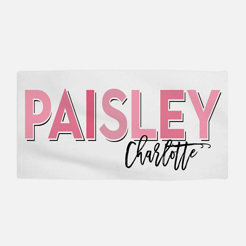 Lofaris Personalized Simple Colorful Name Summer Beach Towel