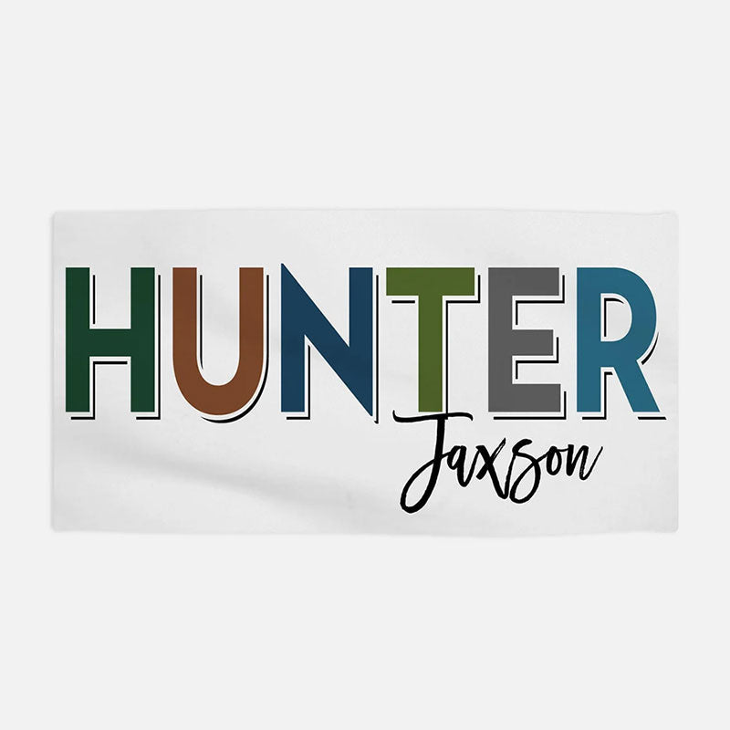 Lofaris Personalized Simple Colorful Name Summer Beach Towel