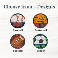 Lofaris Personalized Sport Balls Name Boys Beach Towel