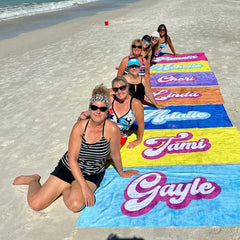 Lofaris Personalized Summer Name And Solid Color Beach Towel