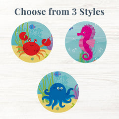 Lofaris Personalized Summer Ocean Animals Name Beach Towel