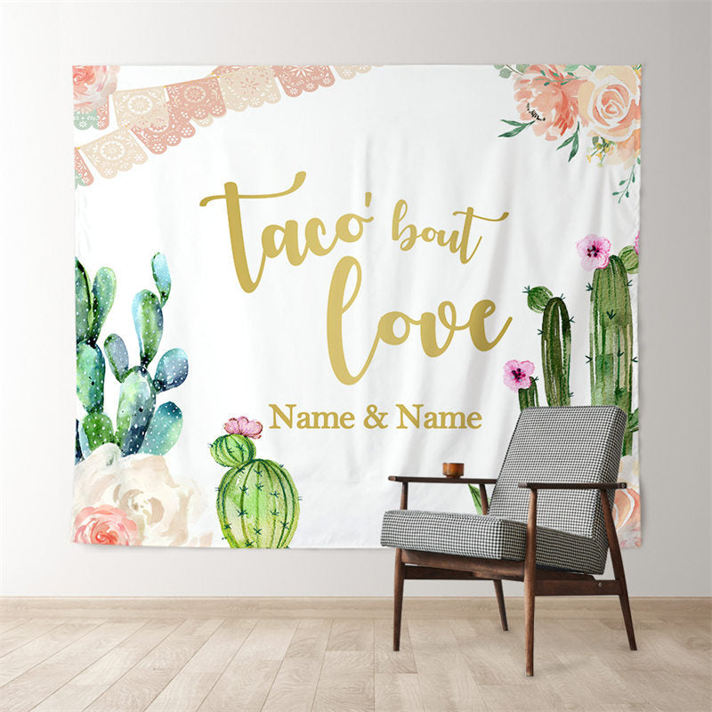 Lofaris Personalized Taco Bout Love Bridal Shower Backdrop For Party