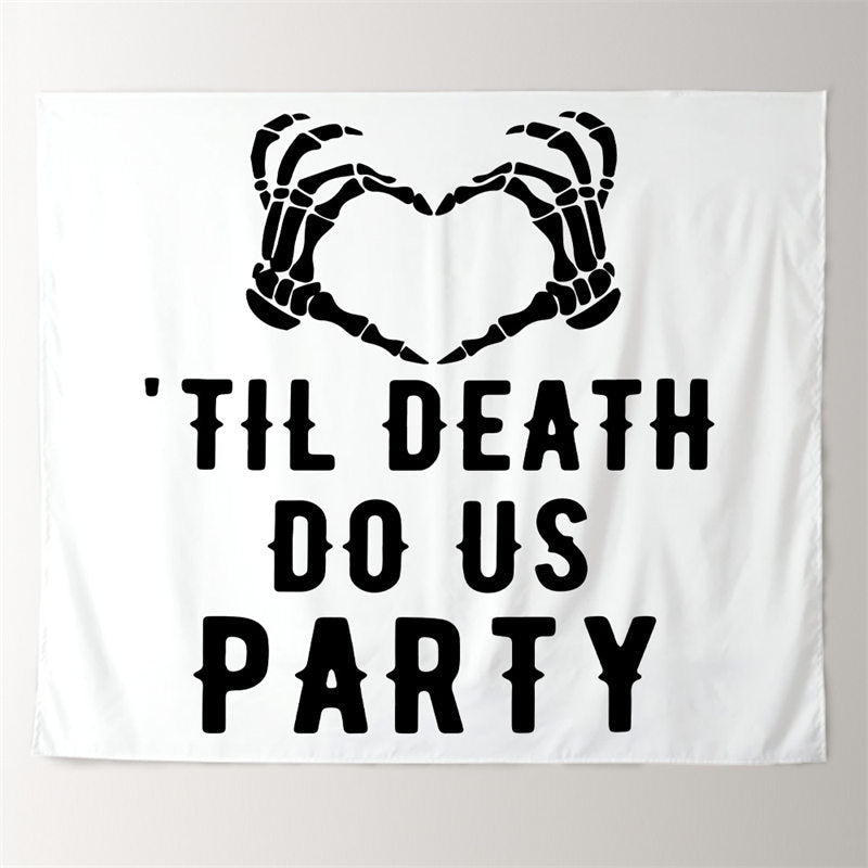 Lofaris Personalized Til Death Do Us Party Wedding Backdrop