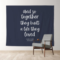 Lofaris Personalized Together Built A Life They Loved Wedding Backdrop