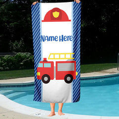 Lofaris Personalized Truck Name Kids Summer Beach Towel