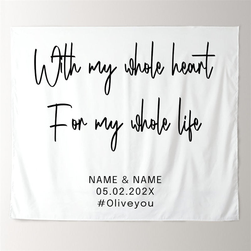 Lofaris Personalized Wedding Backdrop Tapestry for Photo