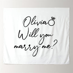 Lofaris Personalized Will You Marry Me Wedding Backdrop