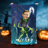 Lofaris Personalized Zombie Night Moon Tombstone Beach Towel