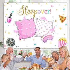 Lofaris Pillow Fight Sleepover Party Girls Birthday Backdrop