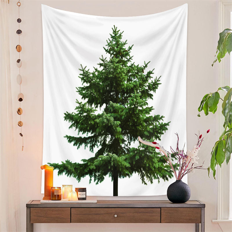 Lofaris Pine Tree Outdoor Christmas Tapestry Wall Hanging