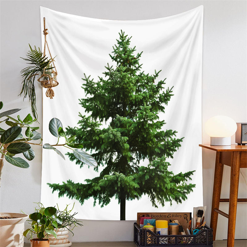 Lofaris Pine Tree Outdoor Christmas Tapestry Wall Hanging