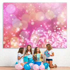 Lofaris Pink Bokeh Backdorp for Birthday and Baby Shower Party
